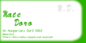 mate doro business card